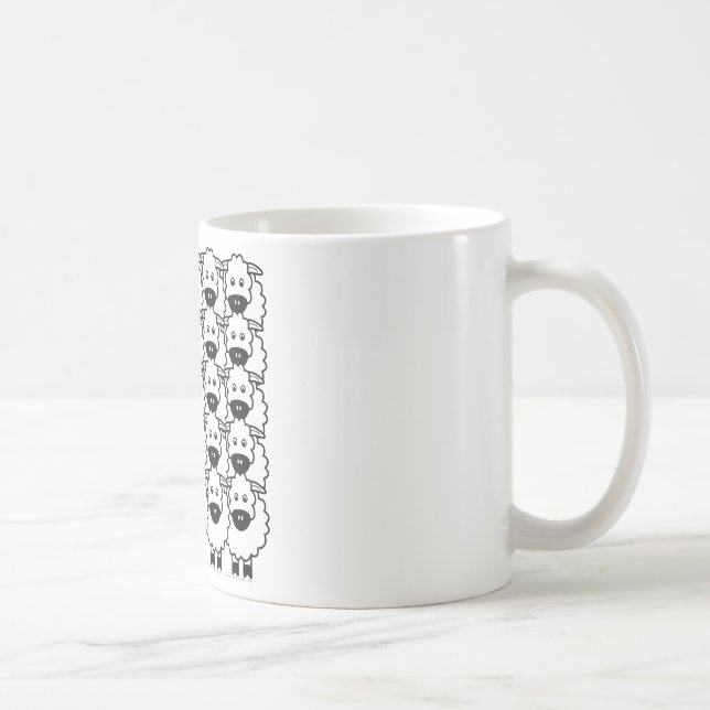 Mug Border collie Lisse-Enduit chez les moutons (Droite)