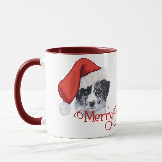 Mug Border Collie Noël (Gauche)