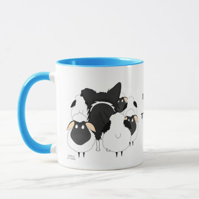 Mug BorderCollie - troupeau d'I… par conséquent je (Gauche)