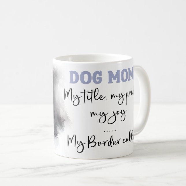 Mug Bordure Collie Chien Maman (Devant droit)