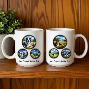 Mug Bordure Collie Conception de pâte à café à 6 image