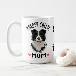 Mug Bordure Collie Maman Cadeau Noir Blanc Chien Chien