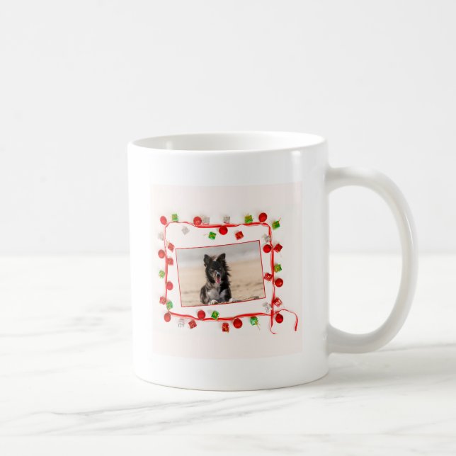 Mug Bordure Collie Noël (Droite)