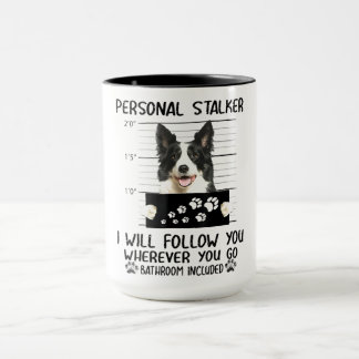 Mug Bordure Collie Puppy Je vous suivrai