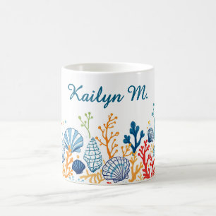 Mug Bordure de coquille et de corail