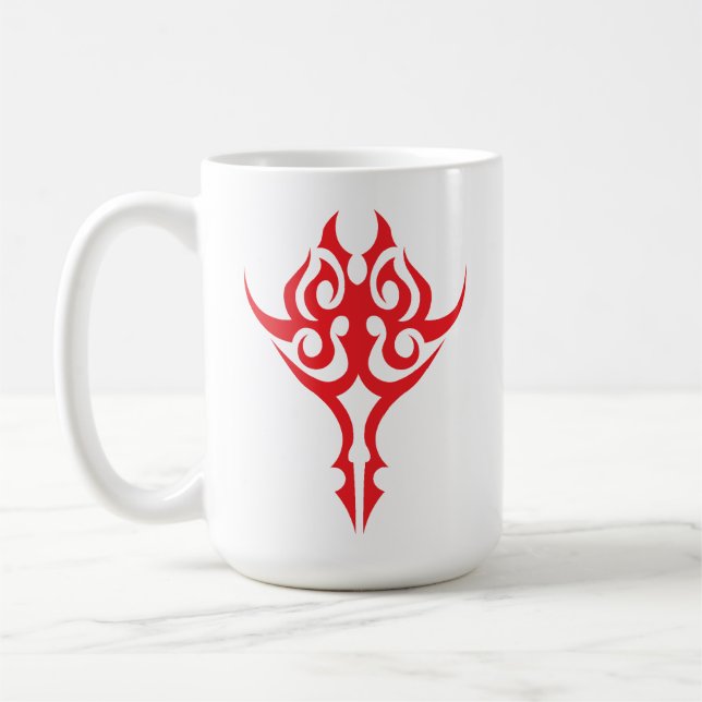 Mug Bordure florale ornementale classique Élégant desi (Gauche)