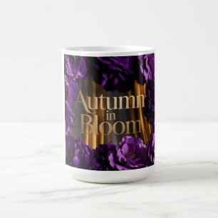 Mug Bordure florale violette audacieuse Design de décl