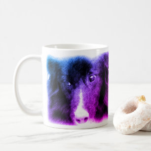 Mug Bordure noire Collie Tint Art animal