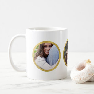 Mug Bordure ronde en or Faux 3 photos