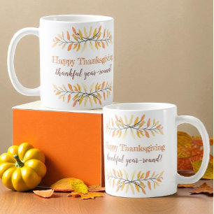 Mug Bordures feuille automne bon thanksgiving