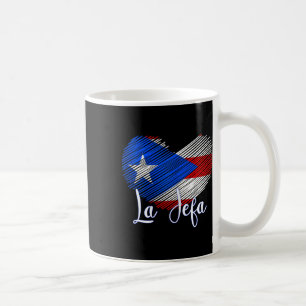 Mug Boricua Jefa Porto Rico Coeur Drapeau Boricua Mama