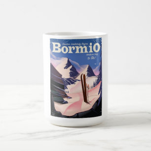 Mug Bormio, Sondrio, région de Lombardie, affiche de s