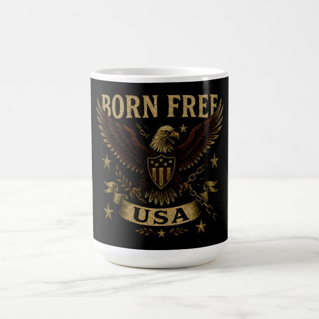Mug Born Free USA – Fierté de naissance de la liberté  (Centre)