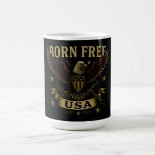 Mug Born Free USA – Fierté de naissance pour la libert