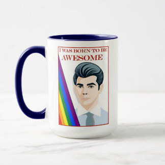 Mug Born To Be Awesome Retro Vintage Young Man Male 