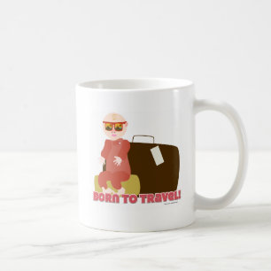 Mug Born To Travel Cartoon Character Travel Baby