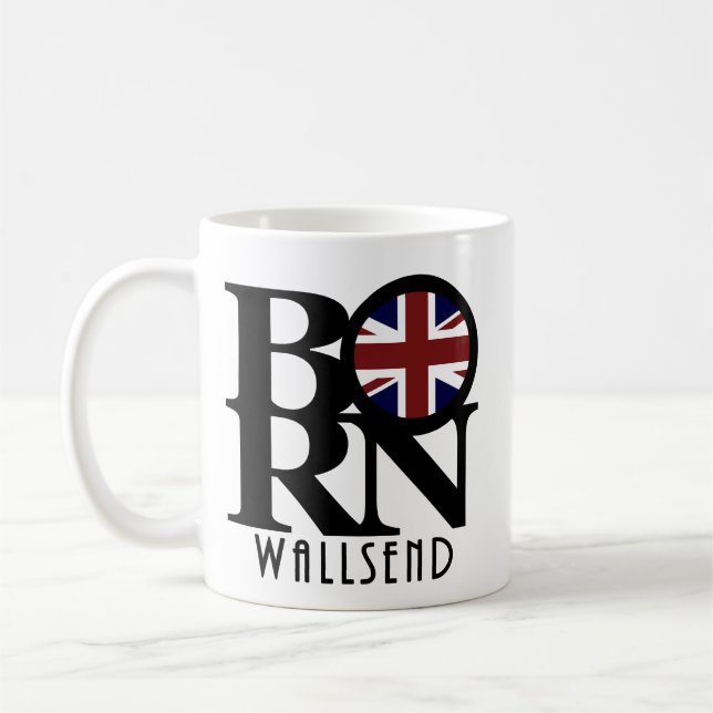 Mug BORN Wallsend Angleterre 11ozx (Gauche)