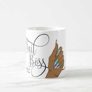 Mug Boss à ongles, Technicien à ongles, ongles hologra