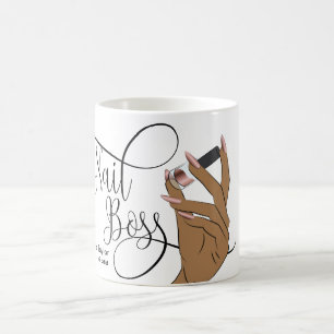 Mug Boss à ongles, Technicien à ongles, ongles longs, 