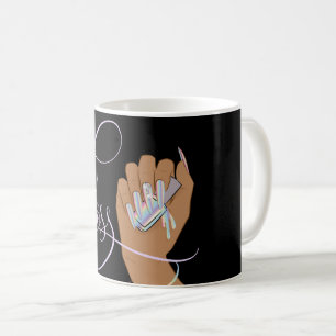 Mug Boss à ongles, Technicien à ongles, ongles longs, 