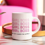 Mug Boss de fille rose moderne Meilleur cadeau de fill<br><div class="desc">Boss de fille rose moderne Meilleur cadeau de fille</div>