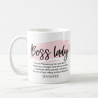 Mug Boss Lady Funny Définition Personnalisée