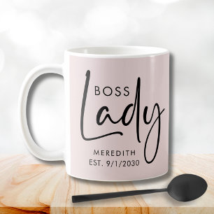 Mug Boss Lady Logo Blush Pink Personnalisé