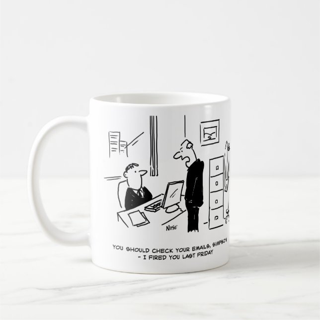 Mug Boss lance un employé de bureau par courrier élect (Gauche)