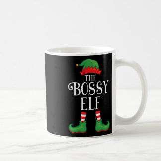 Mug Bossy Elf Matching Group Xmas Funny Family Christa