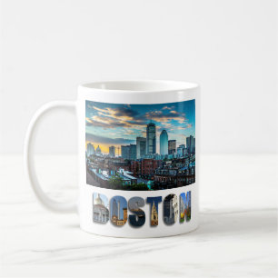 Mug Boston Massachusetts City Skyline Photo Voyage