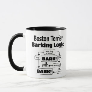 Mug Boston Terrier écorçant la logique