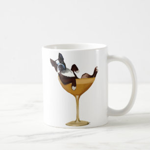 Mug Boston Terrier en verre de cocktail