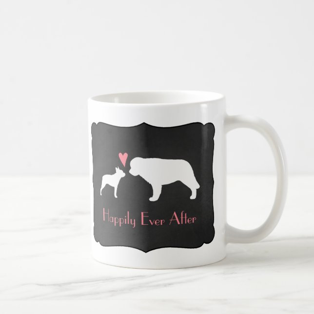 Mug Boston Terrier et Saint Bernard Love (Droite)