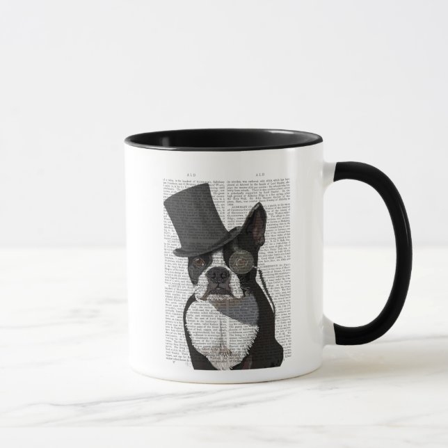 Mug Boston Terrier, Formal Hound et Casquette (Droite)