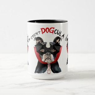 Mug Boston Terrier Funny Count DOGcula Halloween