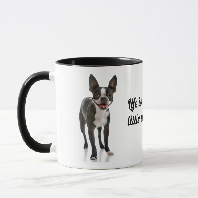 Mug Boston Terrier - La vie est meilleure (Gauche)