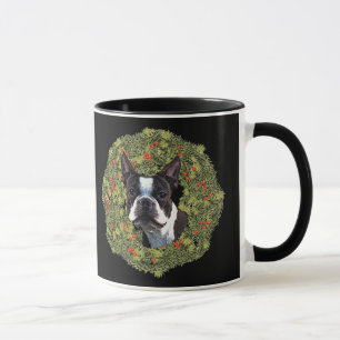 Mug Boston Terrier Wreath