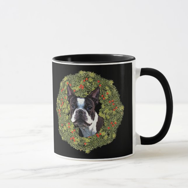 Mug Boston Terrier Wreath (Droite)