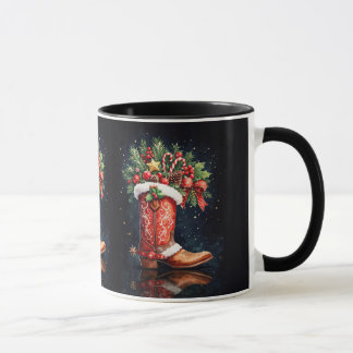 Mug Bot de cow-boy de Noël sud-ouest mignon