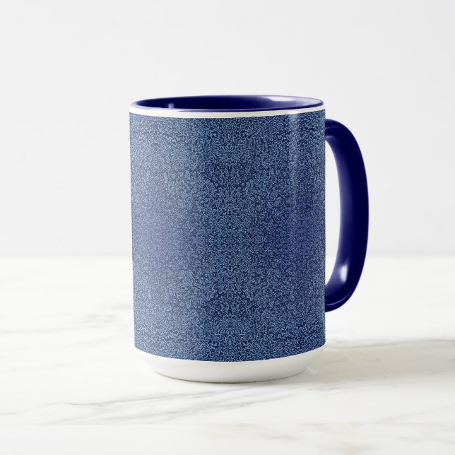 Mug Botanical Pattern in Blue 2 (Devant droit)