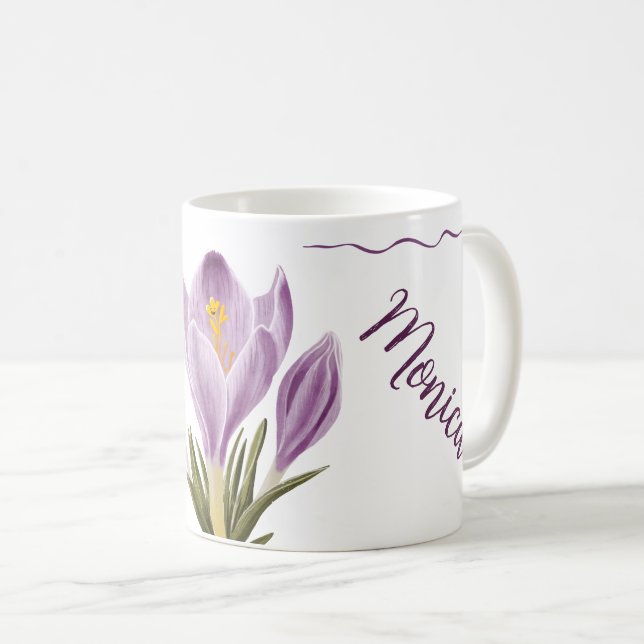 Mug Botanical Spring Crocus Flower (Devant droit)