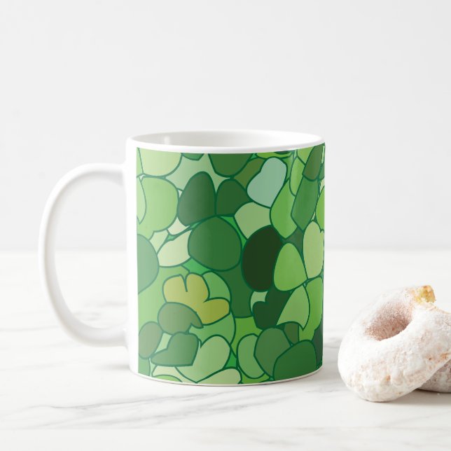 Mug Botanique à feuilles vertes (Avec donut)