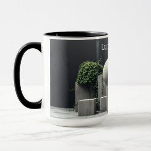 Mug Botanique Brutaliste Feuille de béton moderne