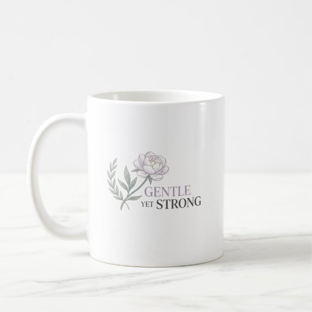 Mug Botanique d'infirmière personnalisée Douce mais Fo (Gauche)