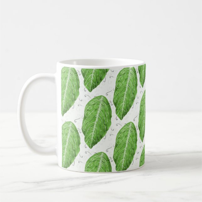 Mug Botanique du Motif à feuilles vertes (Gauche)