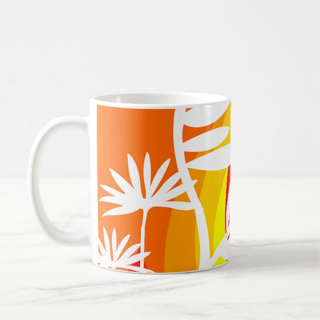 Mug Botanique orange et blanche (Gauche)