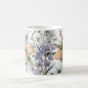 Mug Botanique pastel couleurs fleur sauvage été fleuri