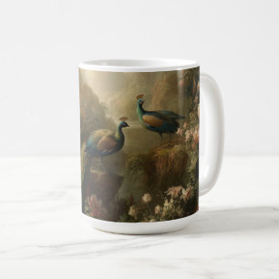 Mug Botanique : trois paons dans le jardin anglais