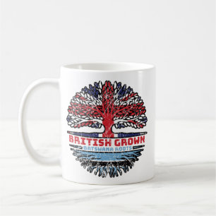 Mug Botswana Batswana Royaume-Uni Drapeau des racines