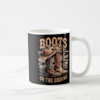 Mug Bottes Casquettes Retro Western Cowgirl Sur Da Gro